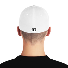 Load image into Gallery viewer, EC8 Logo -Flexfit embroidered cap (White & Black)