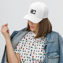 Load image into Gallery viewer, EC8 Logo -Flexfit embroidered cap (White & Black)
