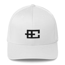 Load image into Gallery viewer, EC8 Logo -Flexfit embroidered cap (White & Black)
