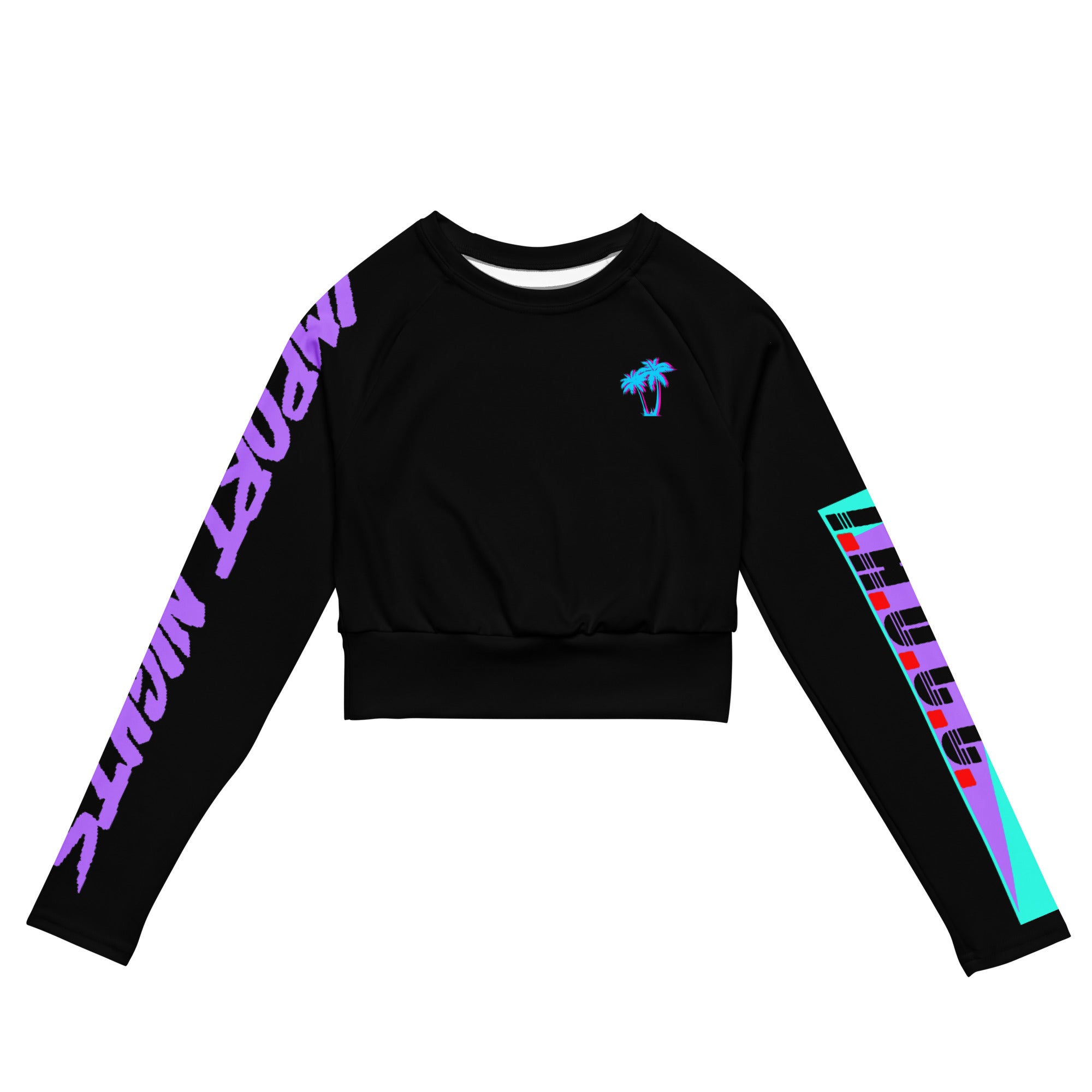 THOCC IMPORT NIGHTS Recycled long-sleeve crop top – THE